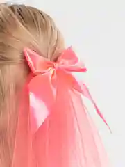 Коралловый фата свадебная для девичника