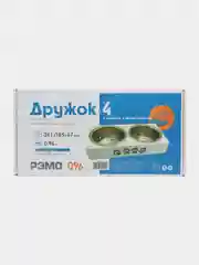 Миска для собак двойная металлическая белая "Дружок 4" 960мл