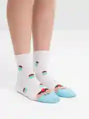 Серебряный носки унисекс средней длины