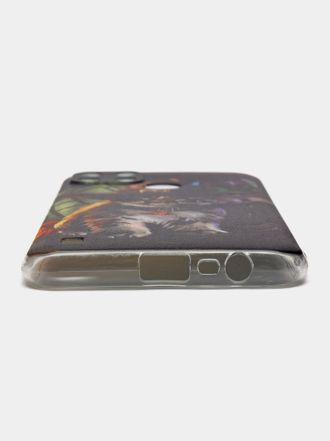 Медный силиконовый чехол на Oppo Realme C21Y/C25Y / Оппо Реалми C21Y/C25Y прозрачный, с рисунком