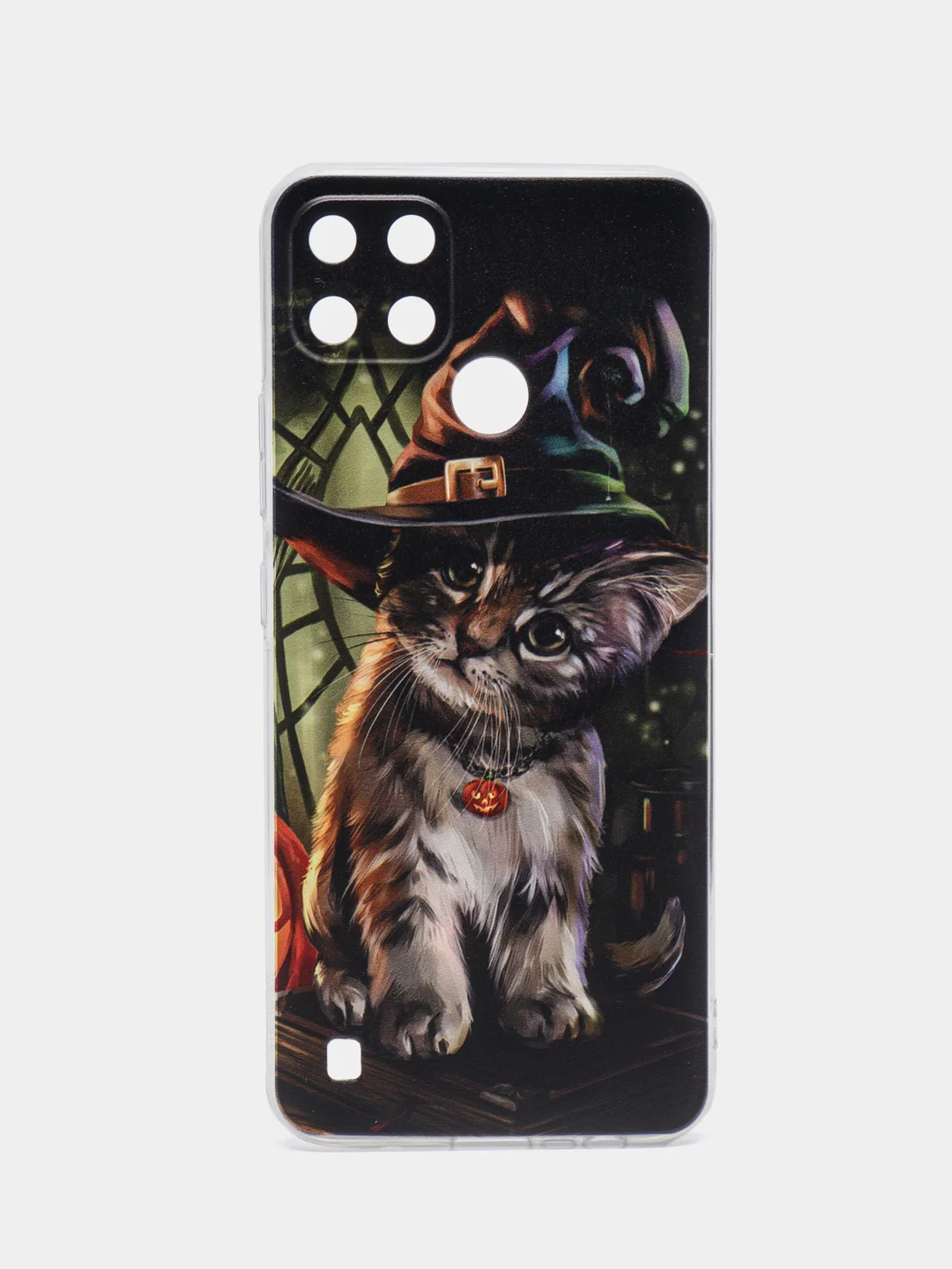 Медный силиконовый чехол на Oppo Realme C21Y/C25Y / Оппо Реалми C21Y/C25Y прозрачный, с рисунком