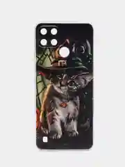 Медный силиконовый чехол на Oppo Realme C21Y/C25Y / Оппо Реалми C21Y/C25Y прозрачный, с рисунком
