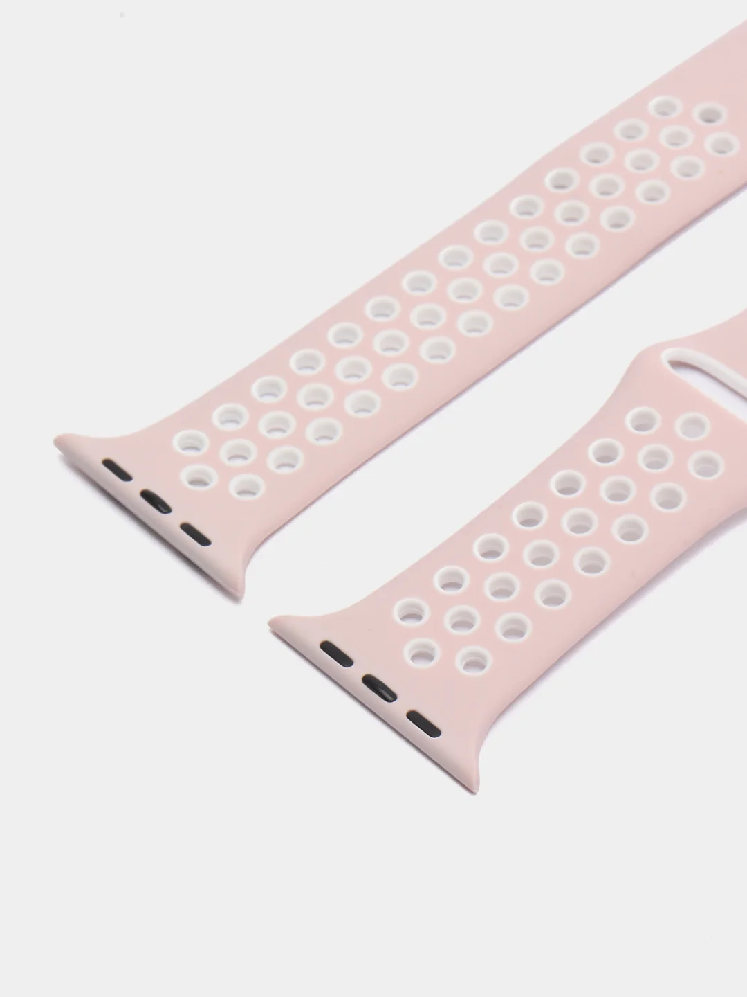 Розовый ремешок для Apple Watch 42/44 двухцветный, спортивный
