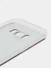 Красный силиконовый чехол на Samsung Galaxy S8 / Самсунг S8 прозрачный, с рисунком, защита камеры