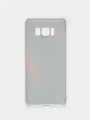 Красный силиконовый чехол на Samsung Galaxy S8 / Самсунг S8 прозрачный, с рисунком, защита камеры