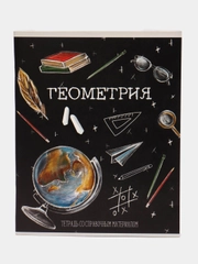 Тетрадь предметная "Доска", 48 листов в клетку "Геометрия", обложка мелованный картон