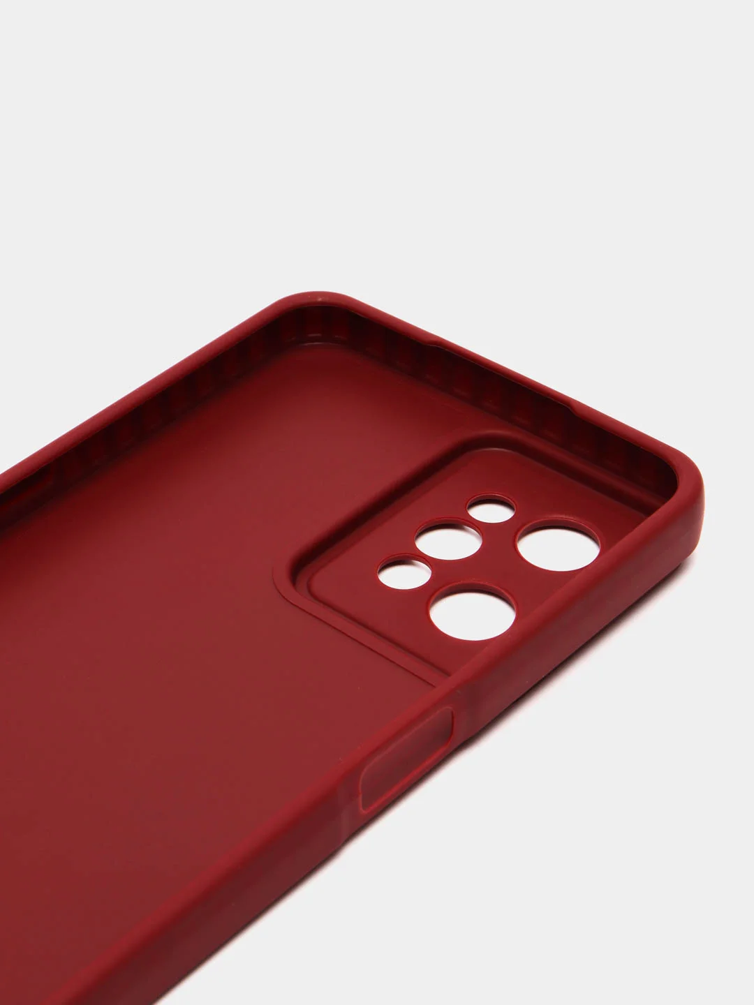 Бордовый чехол силиконовый Realme C 31 (Реалми С 31), матовый, с защитой камеры