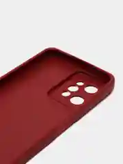 Бордовый чехол силиконовый Realme C 31 (Реалми С 31), матовый, с защитой камеры
