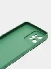 Зеленый чехол силиконовый Realme C 31 (Реалми С 31), матовый, с защитой камеры