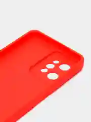 Красный чехол силиконовый Realme C 31 (Реалми С 31), матовый, с защитой камеры