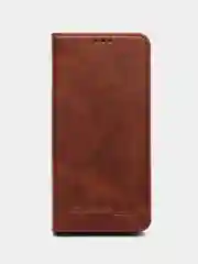 Коричневый чехол-книжка GQ для Oppo A17 / Oppo A17K (Оппо А 17) из высококачественной эко кожи