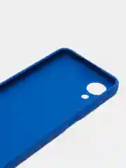 Синий чехол силиконовый для Oppo A 17 K / Оппо A 17 K, матовый, с защитой камеры