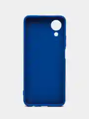 Синий чехол силиконовый для Oppo A 17 K / Оппо A 17 K, матовый, с защитой камеры