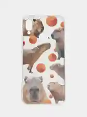 Терракотовый силиконовый чехол на Xiaomi Redmi Note 7 / Сяоми Редми Нот 7 прозрачный, с рисунком