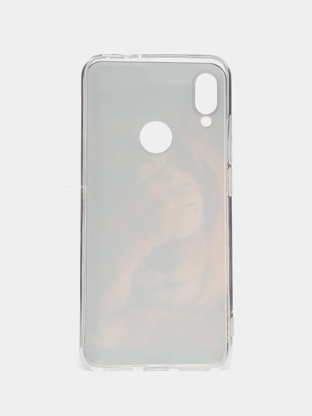 Светло-бежевый силиконовый чехол на Xiaomi Redmi Note 7 / Сяоми Редми Нот 7 прозрачный, с рисунком