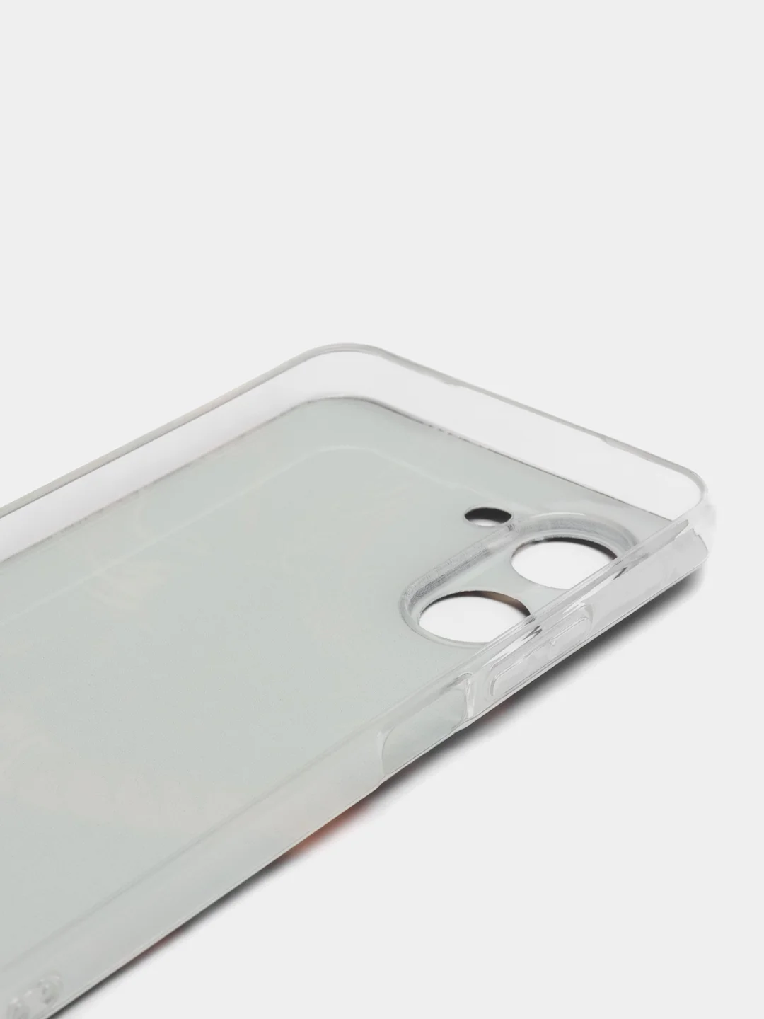 Коричневый силиконовый чехол на Realme C33 / Реалми С33 прозрачный, с рисунком, защита камеры