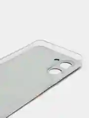 Коричневый силиконовый чехол на Realme C33 / Реалми С33 прозрачный, с рисунком, защита камеры