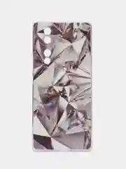 Серый металлик силиконовый чехол на Honor 70 / Хонор 70 прозрачный, с рисунком, защита камеры