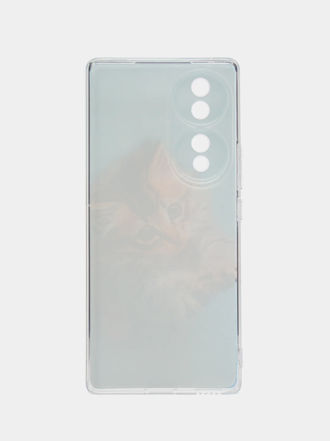 Светло-коричневый силиконовый чехол на Honor 70 / Хонор 70 прозрачный, с рисунком, защита камеры
