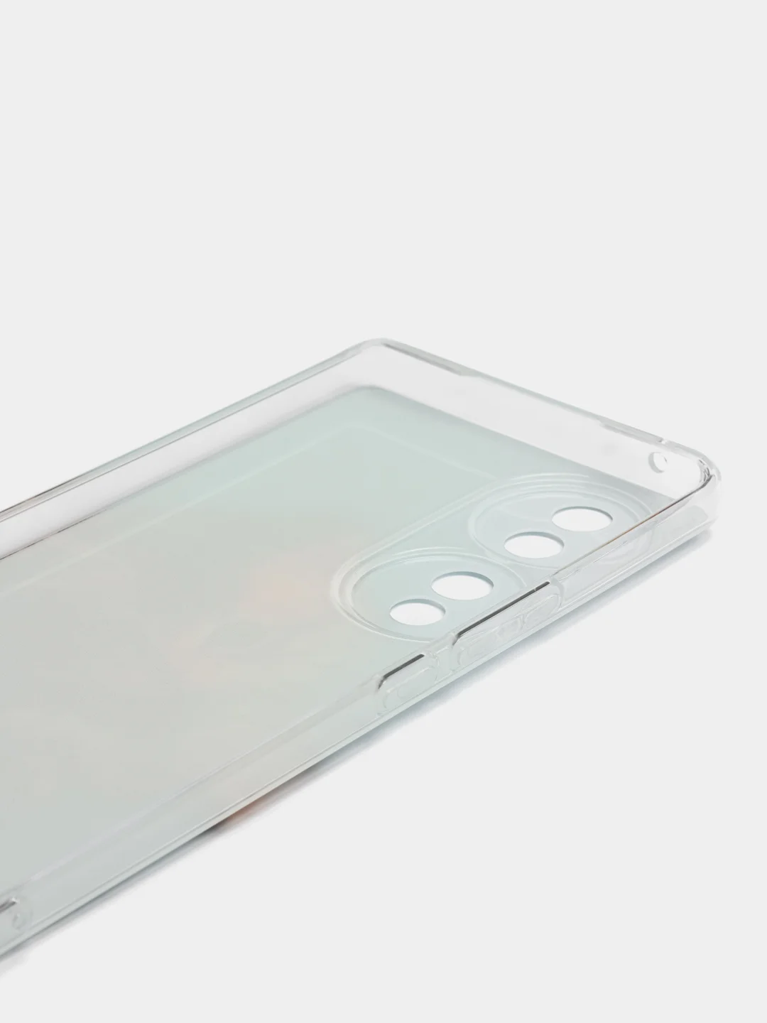 Светло-коричневый силиконовый чехол на Honor 70 / Хонор 70 прозрачный, с рисунком, защита камеры