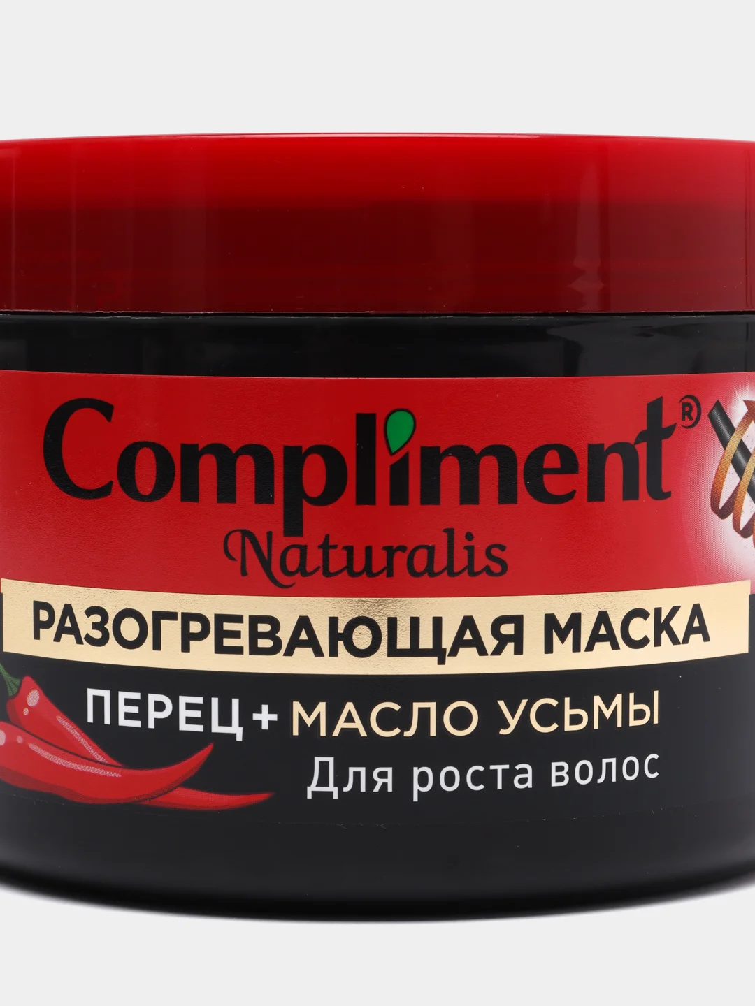 Compliment Naturalis разогревающая маска для роста волос "Перец + Масло усьмы"