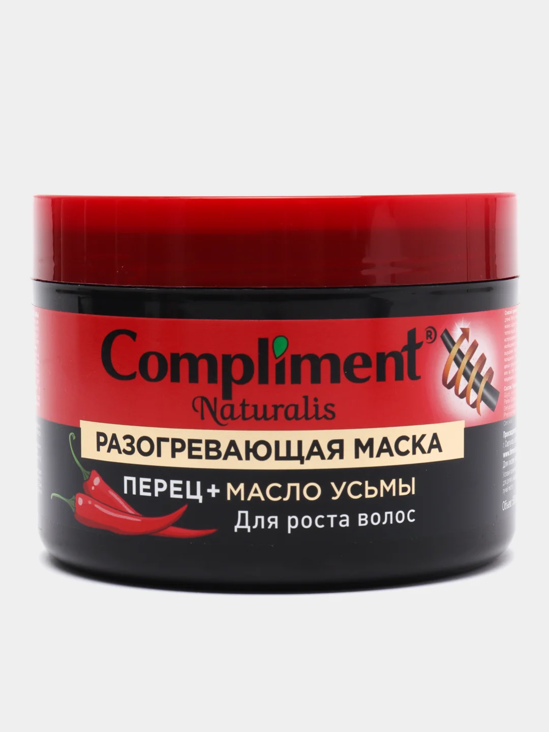 Compliment Naturalis разогревающая маска для роста волос "Перец + Масло усьмы"