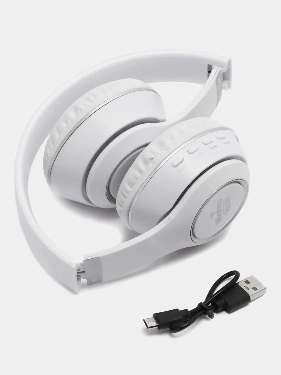 Белый беспроводные наушники MZ-021 Bluetooth 5.0 с микрофоном, FM SD Mp3