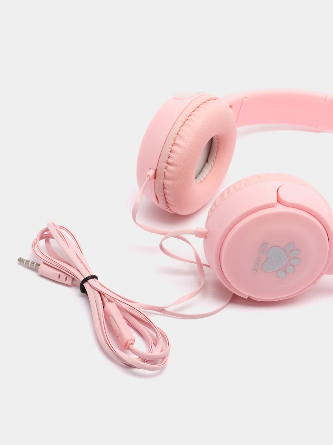 Розовый проводные наушники MZ-72 с микрофоном для смартфона, ноутбука и компьютера