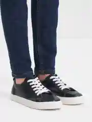 Черный кеды женские на шнурке