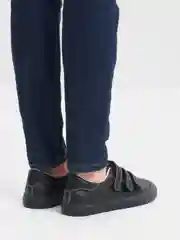 Черный женские кеды на липучке