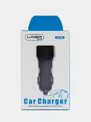 Угольный автомобильное зарядное устройство, 12в, 2 порта USB/зарядка в машину в прикуриватель