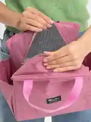 Розовый сумка для еды, с карманами,термосумка для ланча