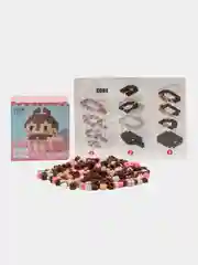 Коричневый конструктор герои мультфильмов (микро блокс)