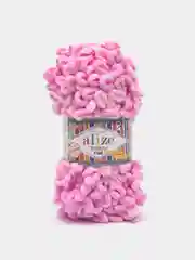 Розовый пряжа Puffy Fine Alize 14 м, 100 гр