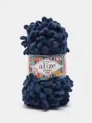 Темно-синий пряжа Puffy Fine Alize 14 м, 100 гр