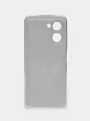 Приглушённый хаки силиконовый чехол на Realme C33 / Реалми С33 прозрачный, с рисунком, защита камеры