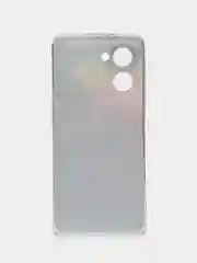 Пурпурный силиконовый чехол на Realme C33 / Реалми С33 прозрачный, с рисунком, защита камеры