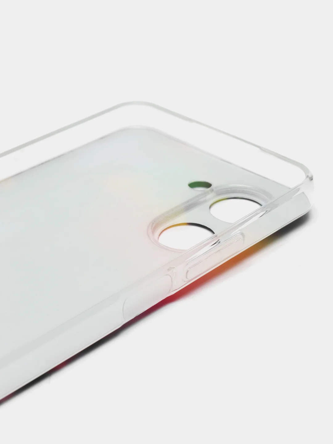 Пурпурный силиконовый чехол на Realme C33 / Реалми С33 прозрачный, с рисунком, защита камеры