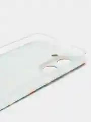 Светло-оранжевый силиконовый чехол на Realme C33 / Реалми С33 прозрачный, с рисунком, защита камеры