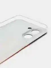 Светло-бежевый силиконовый чехол на Realme C33 / Реалми С33 прозрачный, с рисунком, защита камеры