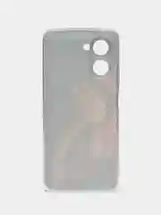 Светло-бежевый силиконовый чехол на Realme C33 / Реалми С33 прозрачный, с рисунком, защита камеры