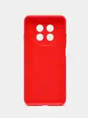 Красный чехол BROSCORP для Huawei Nova Y91 матовый силиконовый тонкий, бортик вокруг камер
