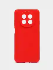 Красный чехол BROSCORP для Huawei Nova Y91 матовый силиконовый тонкий, бортик вокруг камер