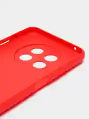 Красный чехол BROSCORP для Huawei Nova Y91 матовый силиконовый тонкий, бортик вокруг камер