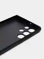 Черный чехол для Samsung Galaxy S22 Ultra алькантара BROSCORP, замшевый, пластиковый с силиконом