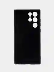 Черный чехол для Samsung Galaxy S22 Ultra алькантара BROSCORP, замшевый, пластиковый с силиконом