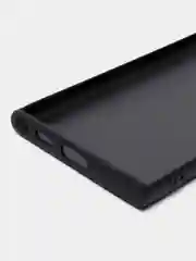 Черный чехол для Samsung Galaxy S22 Ultra алькантара BROSCORP, замшевый, пластиковый с силиконом