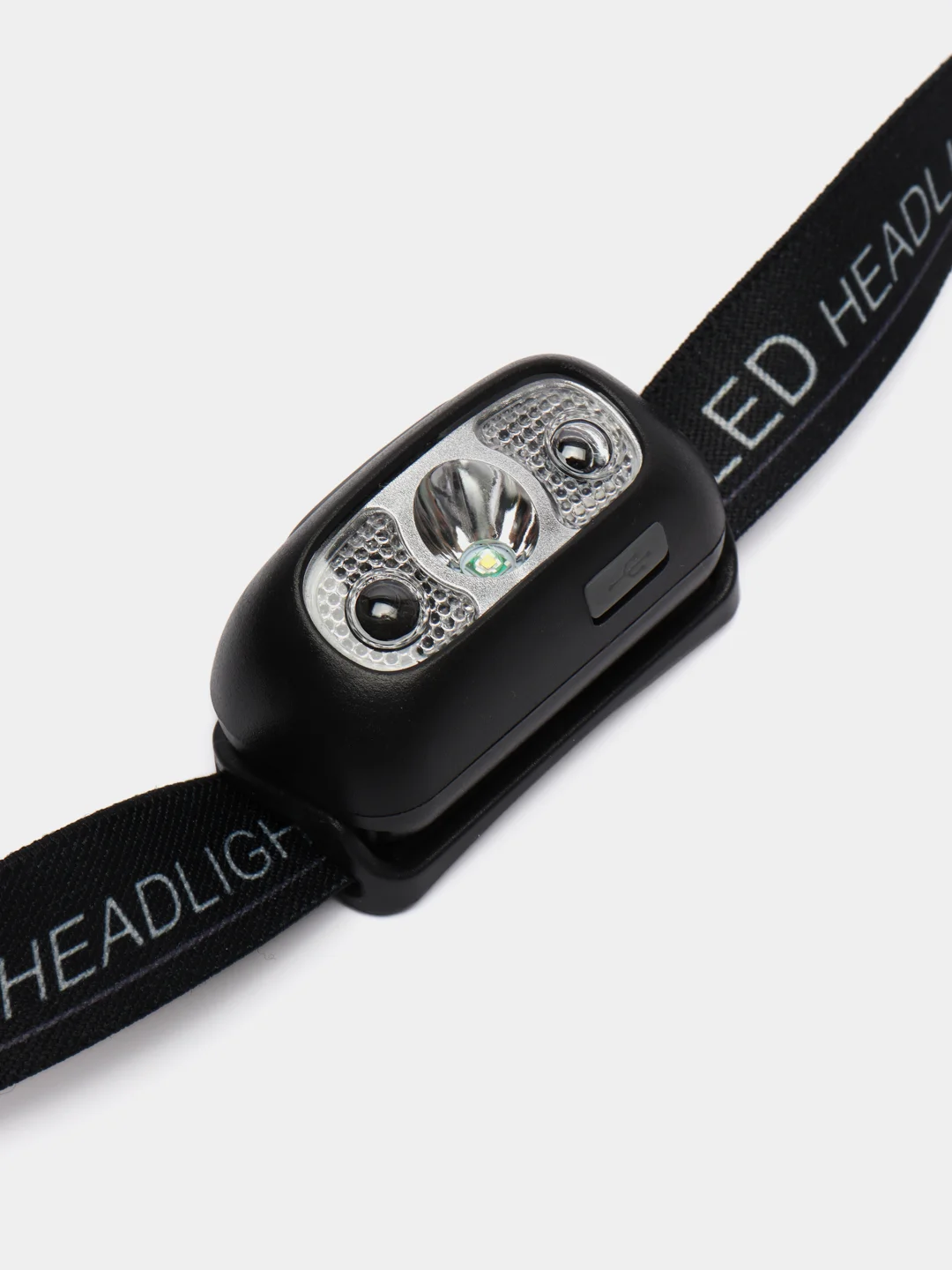 Черный фонарь налобный светодиодный HeadLamp B3, с литиевым аккумулятором и сенсорным управлением