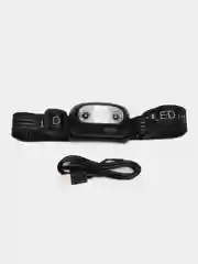 Черный фонарь налобный светодиодный HeadLamp B3, с литиевым аккумулятором и сенсорным управлением
