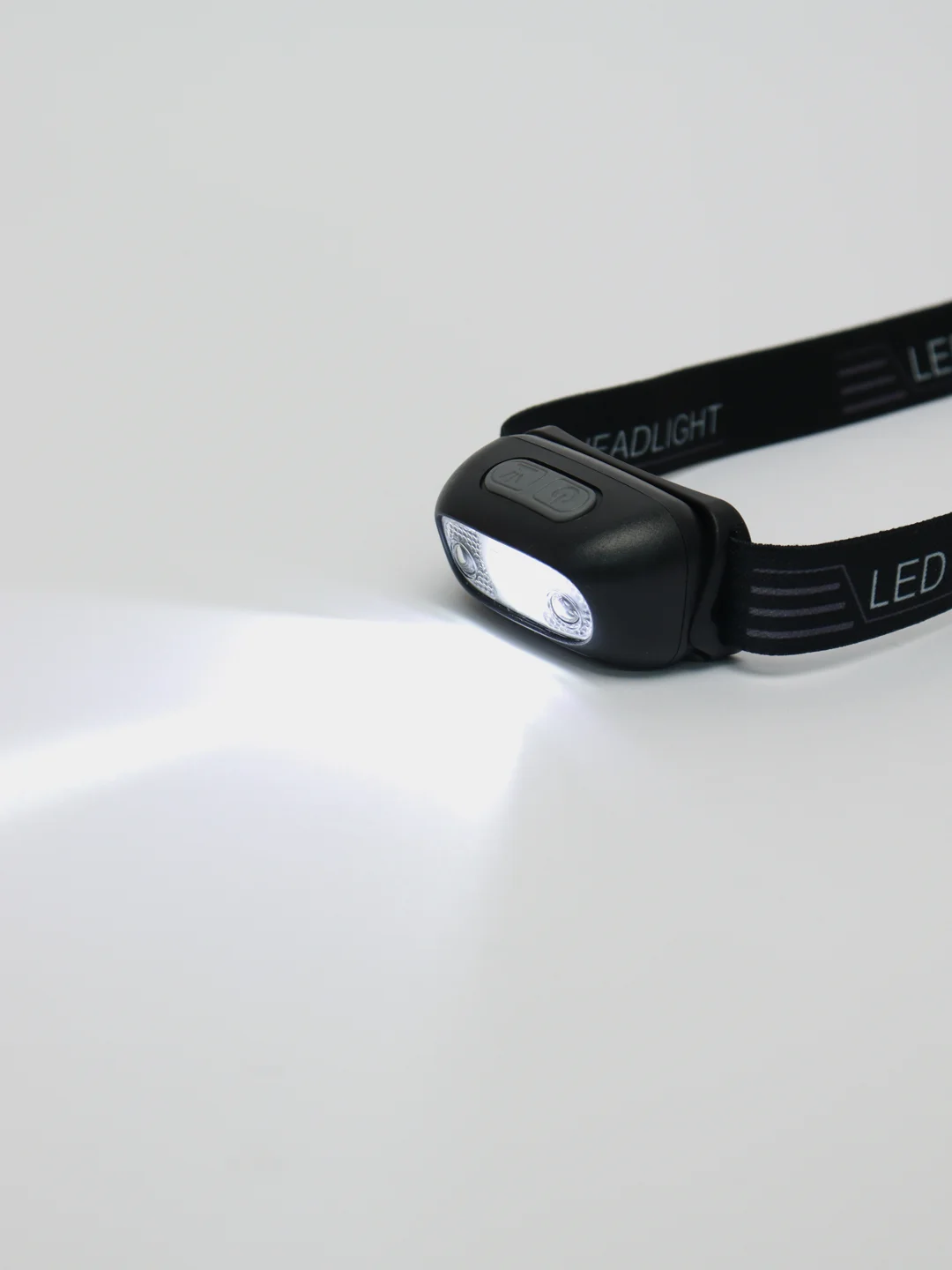 Черный фонарь налобный светодиодный HeadLamp B3, с литиевым аккумулятором и сенсорным управлением